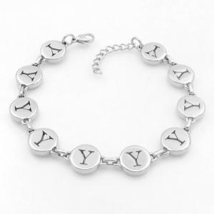Stainless steel bracelet with letter element accessories - KB209562-TK