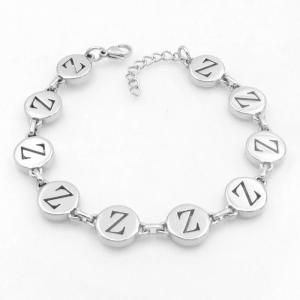 Stainless steel bracelet with letter element accessories - KB209563-TK