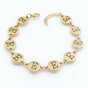 Golden stainless steel bracelet with letter element accessories - KB209568-TK