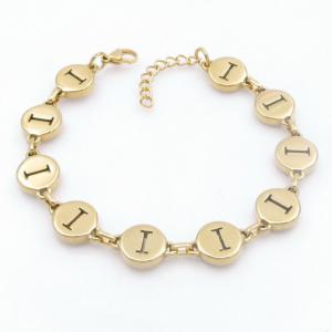 Golden stainless steel bracelet with letter element accessories - KB209572-TK