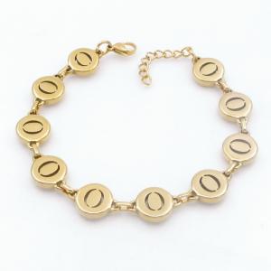 Golden stainless steel bracelet with letter element accessories - KB209578-TK