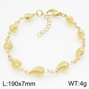 Stainless Steel Gold-plating Bracelet - KB209603-ZJZL