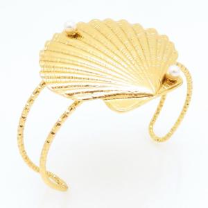 Stainless Steel Gold-plating Bangle - KB209651-FA