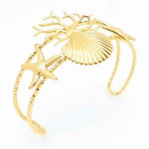 Stainless Steel Gold-plating Bangle - KB209653-FA