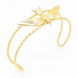 Stainless Steel Gold-plating Bangle - KB209655-FA