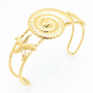 Stainless Steel Gold-plating Bangle - KB209656-FA
