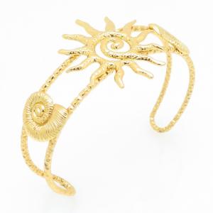 Stainless Steel Gold-plating Bangle - KB209658-FA
