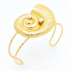 Stainless Steel Gold-plating Bangle - KB209659-FA