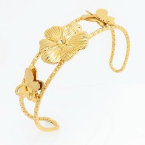Stainless Steel Gold-plating Bangle - KB209663-FA