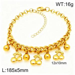 Stainless Steel Gold-plating Bracelet - KB209889-Z