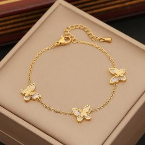 Stainless Steel Gold-plating Bracelet - KB210047-SXSJ