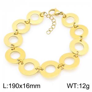 Stainless Steel Gold-plating Bracelet - KB210104-Z
