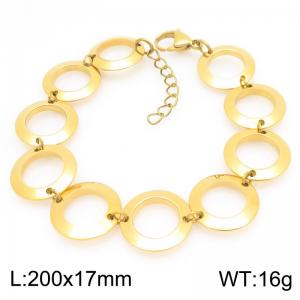 Stainless Steel Gold-plating Bracelet - KB210108-Z