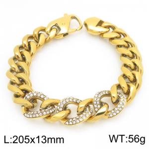 Stainless Steel Gold-plating Bracelet - KB210113-Z