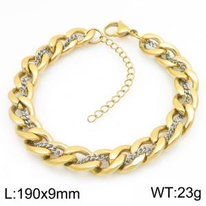 Stainless Steel Gold-plating Bracelet - KB210161-Z