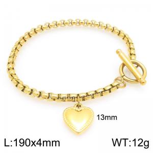 Stainless Steel Gold-plating Bracelet - KB210173-Z