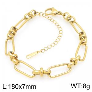 Stainless Steel Gold-plating Bracelet - KB210177-Z