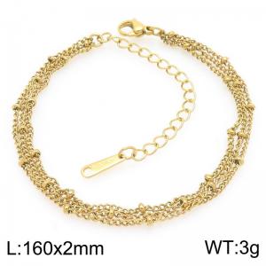 Stainless Steel Gold-plating Bracelet - KB210181-Z