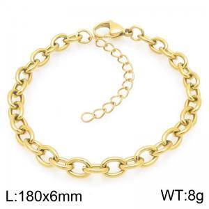 Stainless Steel Gold-plating Bracelet - KB210185-Z