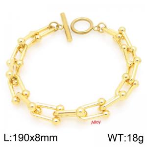 Stainless Steel Gold-plating Bracelet - KB210187-Z