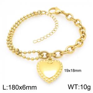 Stainless Steel Gold-plating Bracelet - KB210227-Z