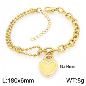 Stainless Steel Gold-plating Bracelet - KB210229-Z