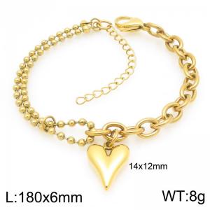 Stainless Steel Gold-plating Bracelet - KB210239-Z
