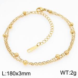 Stainless Steel Gold-plating Bracelet - KB210402-Z