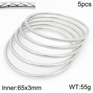Stainless Steel Bangle - KB210613-GC