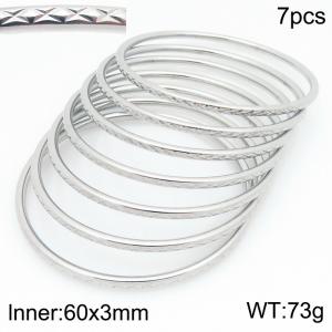 Stainless Steel Bangle - KB210614-GC
