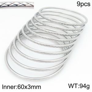 Stainless Steel Bangle - KB210616-GC