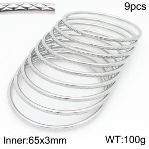 Stainless Steel Bangle - KB210617-GC