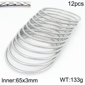 Stainless Steel Bangle - KB210619-GC