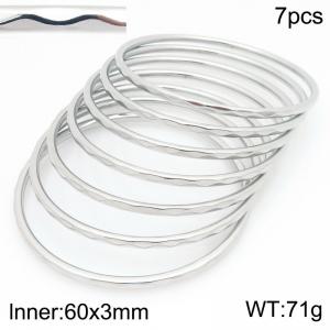 Stainless Steel Bangle - KB210634-GC