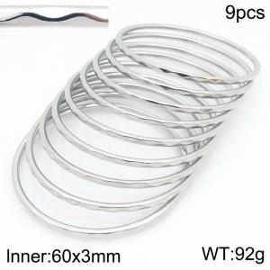 Stainless Steel Bangle - KB210636-GC