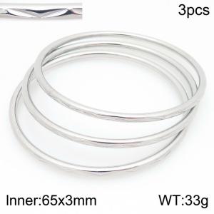 Stainless Steel Bangle - KB210651-GC