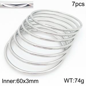 Stainless Steel Bangle - KB210654-GC