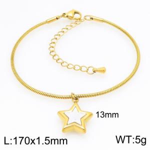 Stainless Steel Gold-plating Bracelet - KB210870-Z
