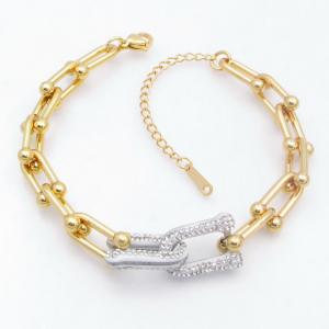 Stainless Steel Gold-plating Bracelet - KB211214-SP