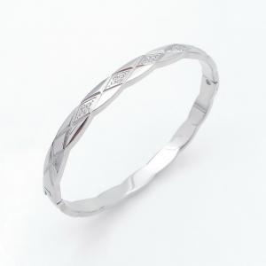 Stainless Steel Stone Bangle - KB211222-YH