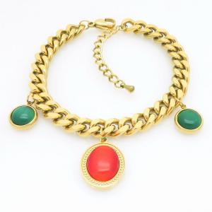 Stainless Steel Gold-plating Bracelet - KB211346-HM