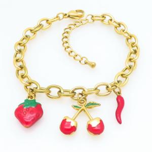 Stainless Steel Gold-plating Bracelet - KB211351-HM