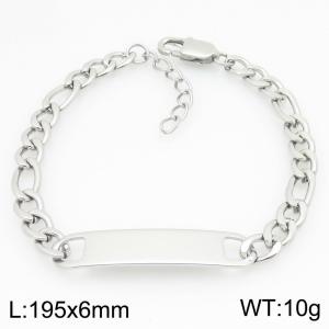Stainless steel bracelet factory direct supply hot selling simple smooth curved bracelet - KB211383-KFC