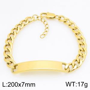 Stainless steel bracelet factory direct supply hot selling simple smooth curved bracelet - KB211384-KFC