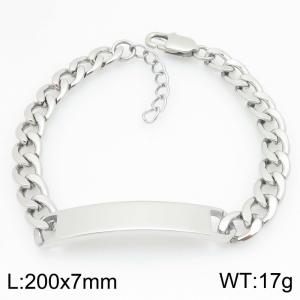 Stainless steel bracelet factory direct supply hot selling simple smooth curved bracelet - KB211385-KFC