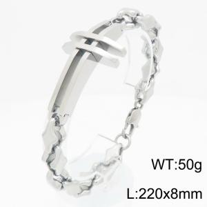 Stainless steel bracelet factory direct supply hot selling simple cross shaped bracelet - KB211386-KFC