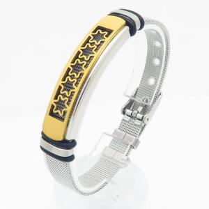 Stainless Steel Gold-plating Bracelet - KB211466-NJ