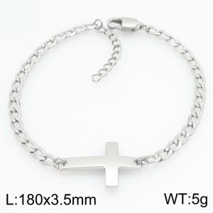 Stainless steel cross element bracelet - KB211855-KFC