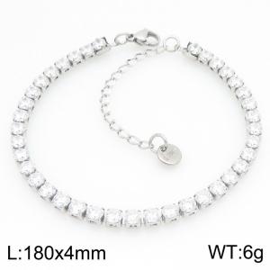Stainless Steel Stone Bracelet - KB211878-GSD