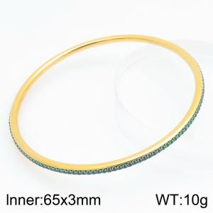 Stainless Steel Stone Bangle - KB211919-GC
